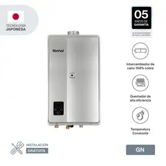 RINNAI - Gas Natural 23 Litros Tiro Forzado Ionizado