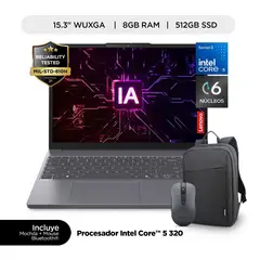 LENOVO - Laptop Lenovo Ideapad Slim 3 I5 15iwc11 8 + 512 GB Luna Grey