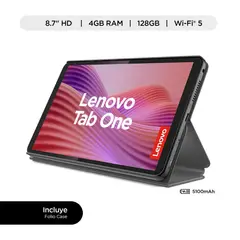 LENOVO - Tablet Lenovo Tab One 8.7" 4 + 128 GB Luna Grey + Folio Case