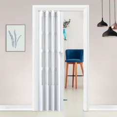 HOGGAN - Puerta Plegable PVC Lugano Blanca 90x200