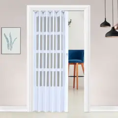 HOGGAN - Puerta Plegable PVC Lugano Blanca 90x200