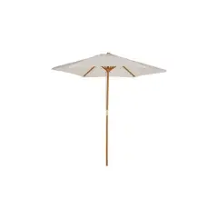 JUST HOME COLLECTION - Sombrilla Para Terraza de Madera Blanca 2.5m