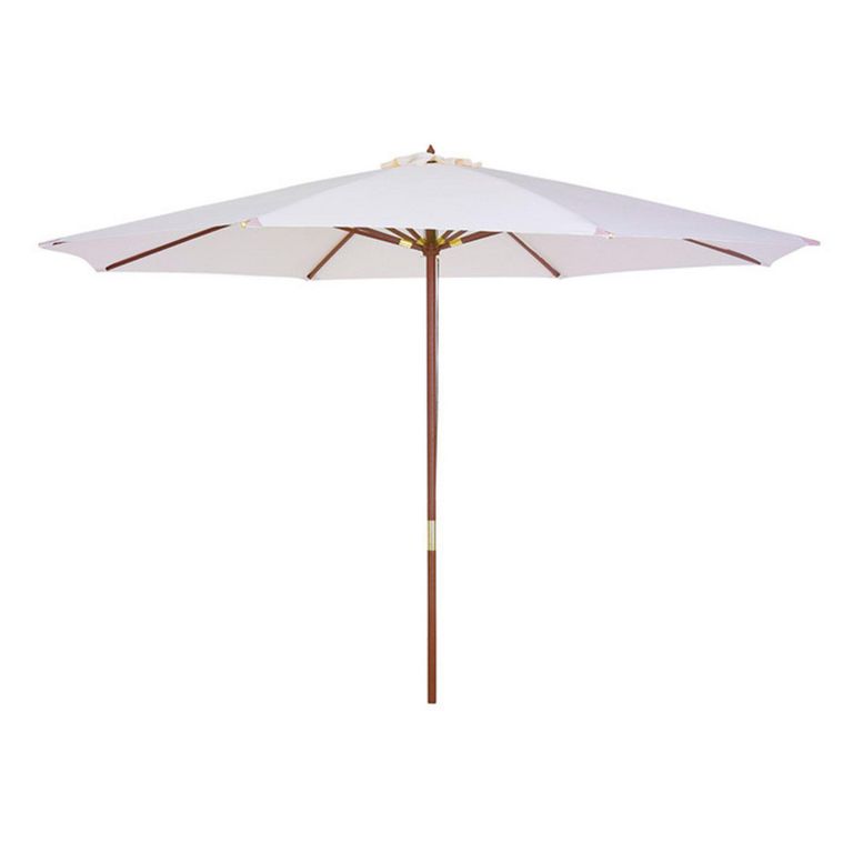 Sombrilla para Terraza de Madera Blanca 4m - No incluye base