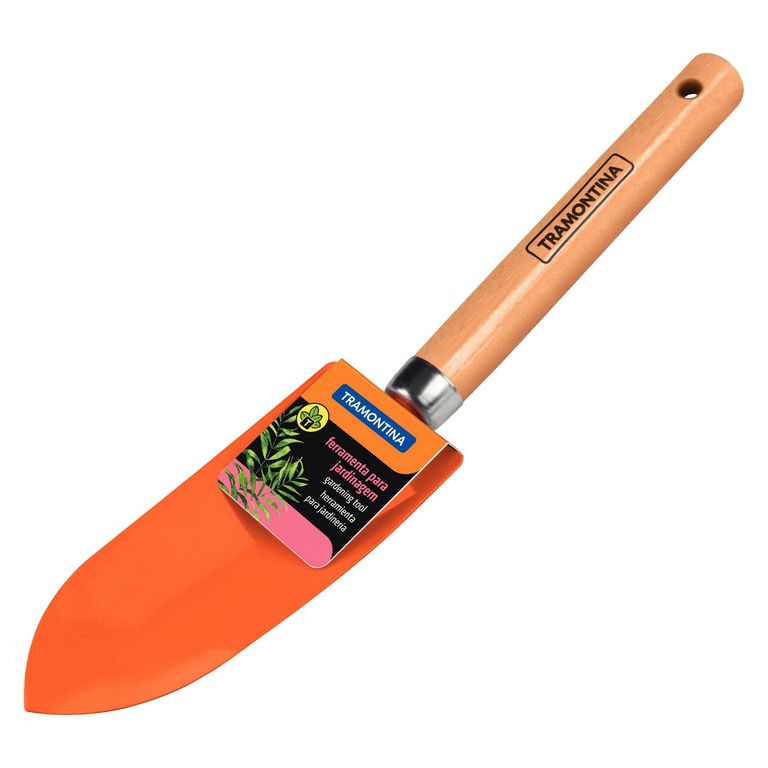 Palita Angosta Acero Naranja con Mango de Madera 5.8x6.4cm