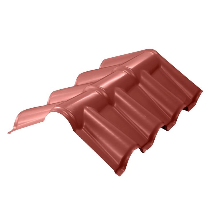 Cumbrera Polipropileno 0.76x0.6mx3mm Tejaforte Rojo