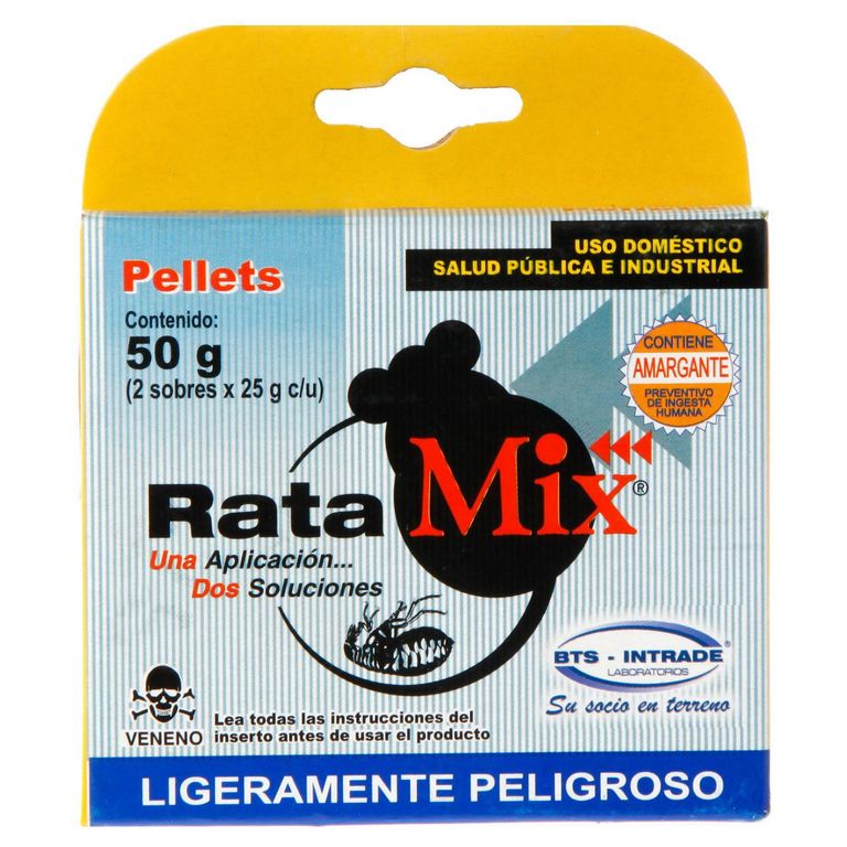 Raticida Pellets 50gr No indica 10 cm12 cm3 cm