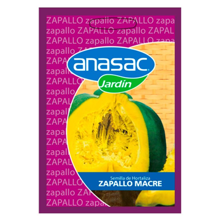 Semillas de Zapallo Macre en sobre. 0.6 gr