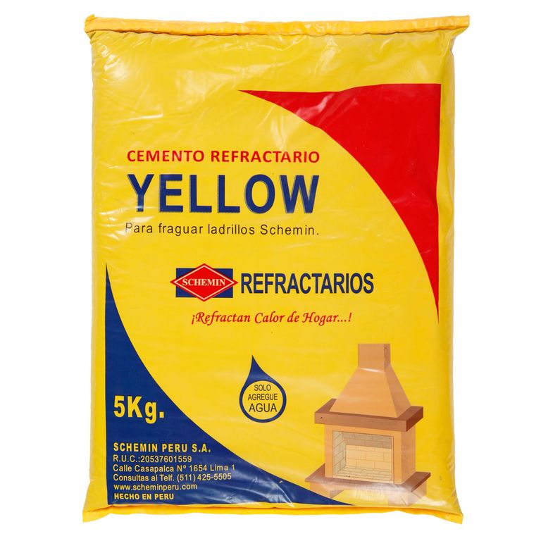 Cemento Refractario Yellow 5Kg Schemin