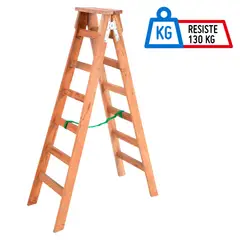 undefined - Escalera Tijera Madera 6 Pasos