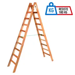 undefined - Escalera Tijera Madera 10 pasos