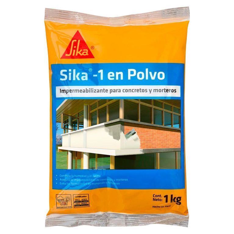 Impermeabilizante en Polvo para Mortero y Concreto Sika-1 x 1kg