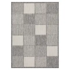 JUST HOME COLLECTION - Alfombra Rectangular Gris Express Cuadros