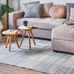 JUST HOME COLLECTION - Alfombra Rectangular Gris Express Cuadros