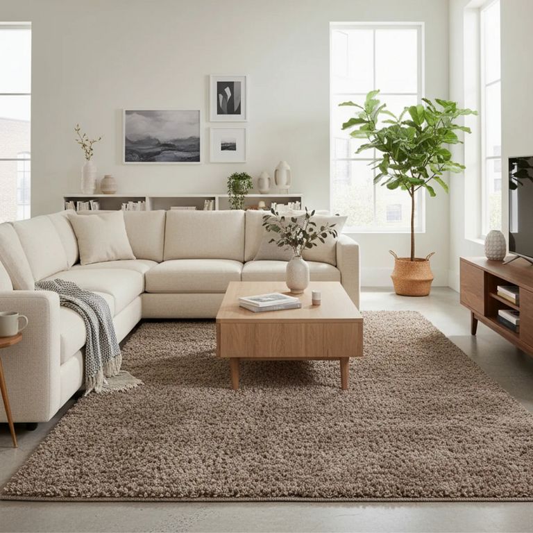 Alfombra Rectangular Gris Mo Shag 160x235cm