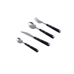 JUST HOME COLLECTION - Set Cubiertos 24 Piezas Negro