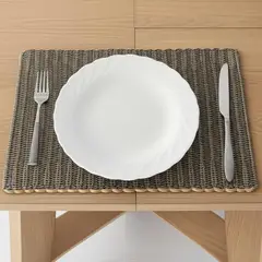 JUST HOME COLLECTION - Individual Tejido Mimbre Gris