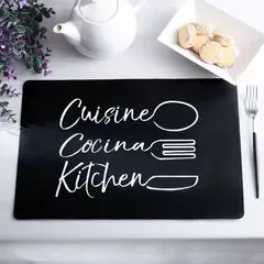 JUST HOME COLLECTION - Individual Rectangular Cocina Negro