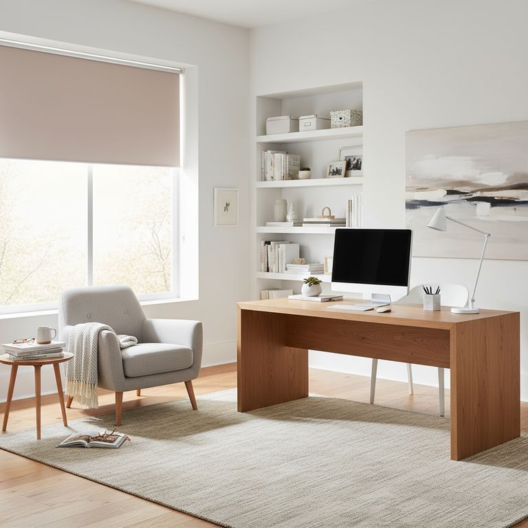 Cortina Roller Blackout 135x250cm Café