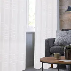 JUST HOME COLLECTION - Cortina de Velo Lineas 140x220cm Blanco