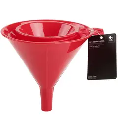 JUST HOME COLLECTION - Set Embudo Plástico 3 Unidades Rojo