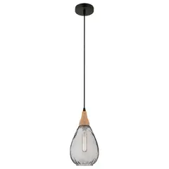 JUST HOME COLLECTION - Lámpara Colgante New Cale Negro 1 Luz E14