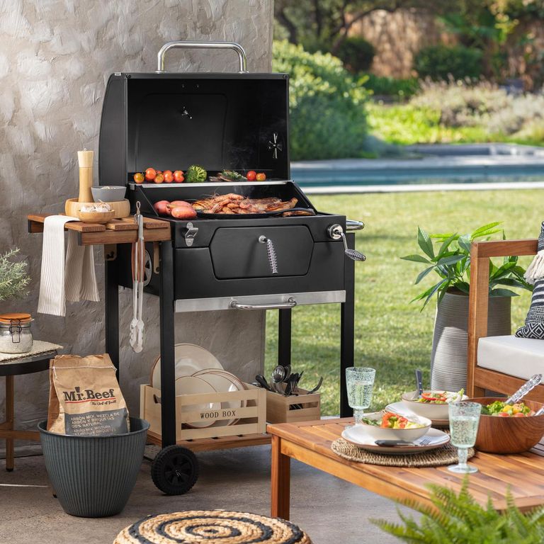 Parrilla a Carbón 103x104.5x64.5cm con Bandeja