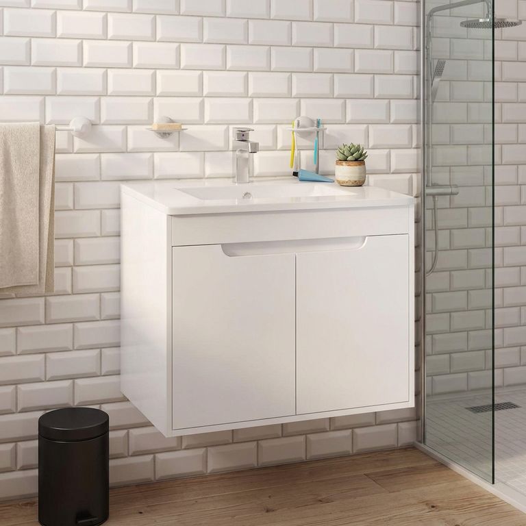 Conjunto Mueble Baño Vanitorio Almada Sensi dacqua 60x46x55cm Ancho Profundidad Alto