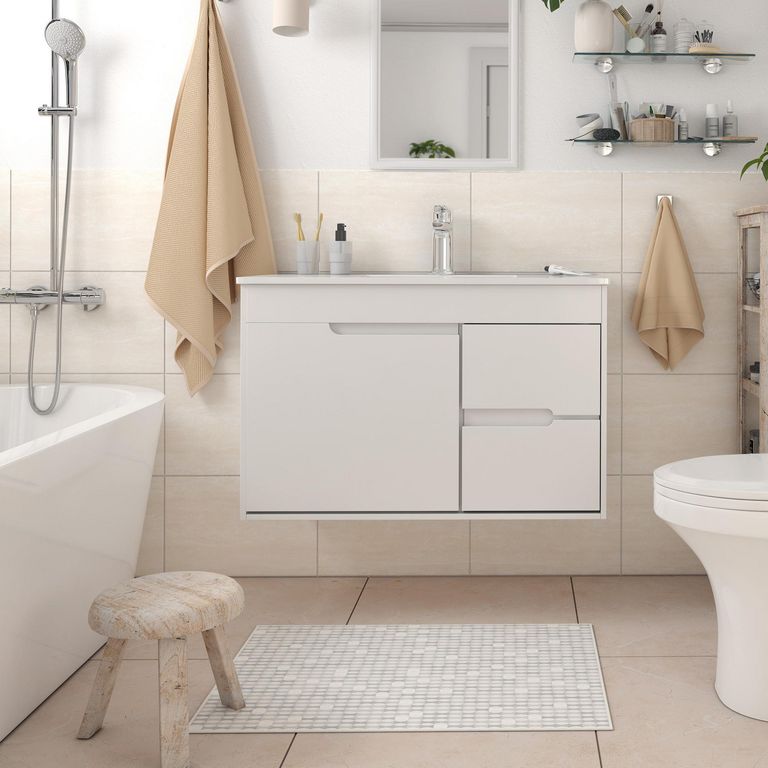 Mueble de Baño Vanitorio Almada Blanco 80x46x55cm