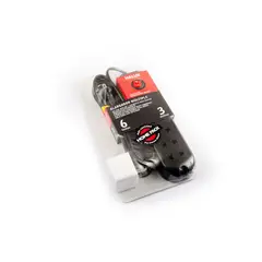 HALUX - Set Extensión 6 Tomas Universal 3m + Adaptador