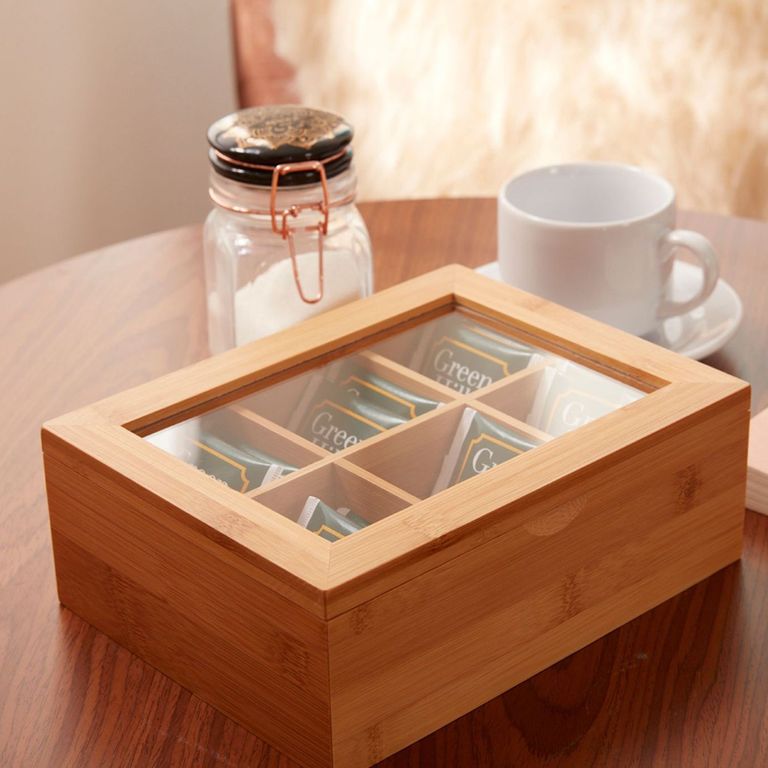 Caja Porta Té Bambú Café