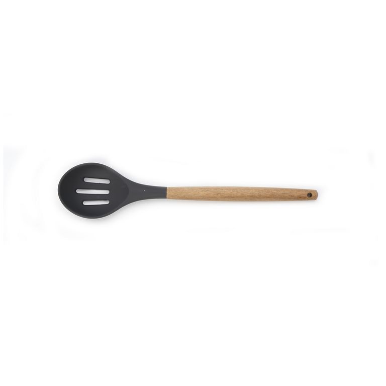 Cucharón Ranurado Mango de Madera