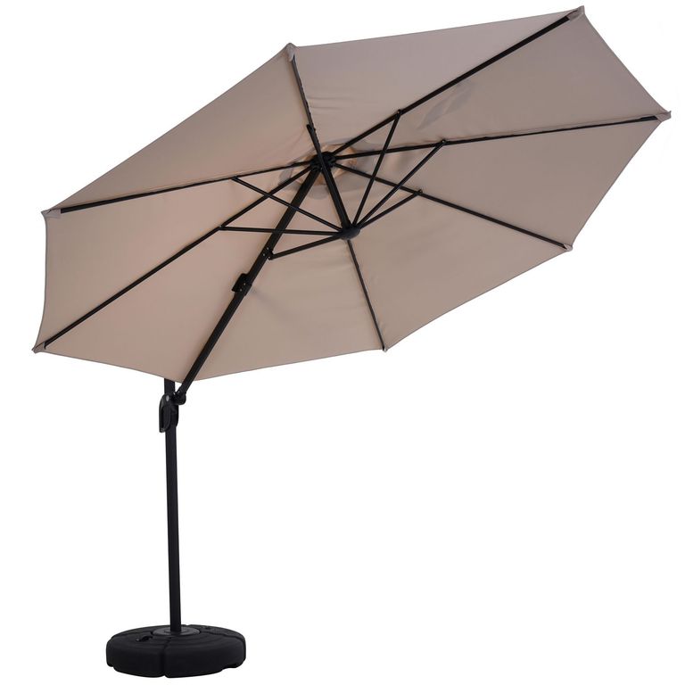 Sombrilla de Terraza Lateral Natural 3m con base