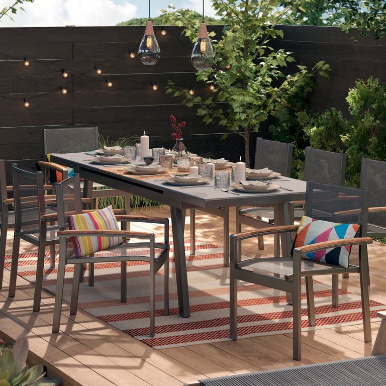 Juego de Comedor Creta 9 Piezas - Madera teca