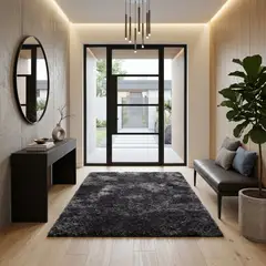 JUST HOME COLLECTION - Alfombra Rectangular Negro Confetti 140x200cm