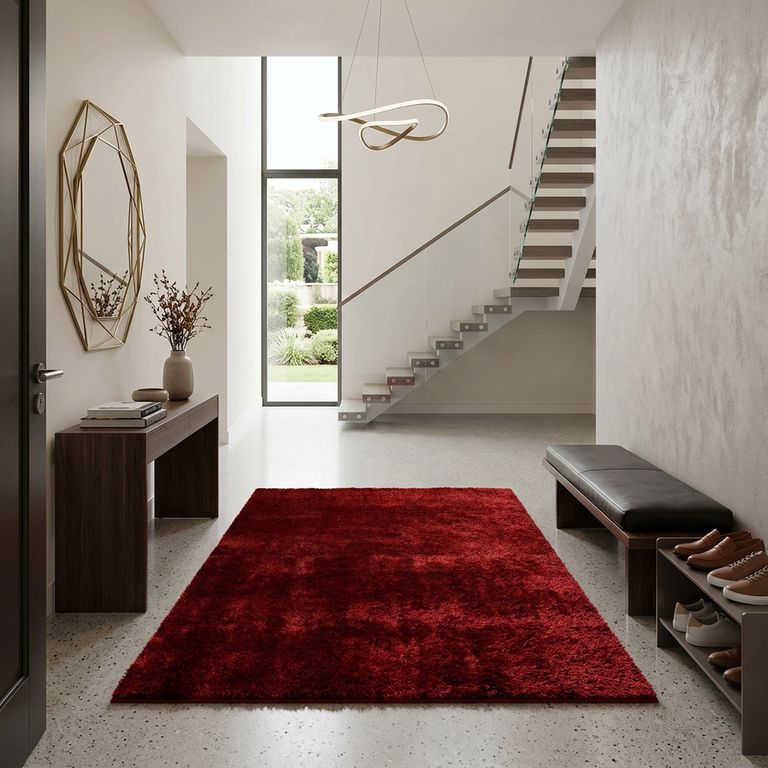 Alfombra Rectangular Rojo Confetti 140x200cm