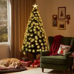 DEAR SANTA - Árbol de Navidad 210cm Fibra Óptica Verde