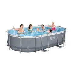 BESTWAY - Piscina Estructural Ovalada con Bomba Power Steel 488x305x107cm 10949l