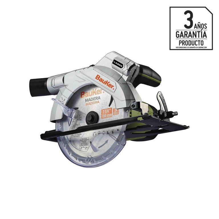 Sierra Circular Bauker Eléctrica 7 1/4" 1300W