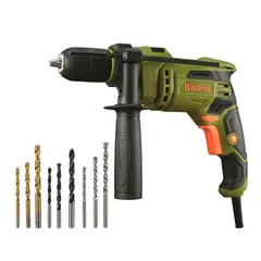 BAUKER - Taladro Percutor Eléctrico  Bauker13mm 650W  +9 brocas