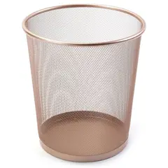 JUST HOME COLLECTION - Papelera Oficina Malla Oro Rosa 13L