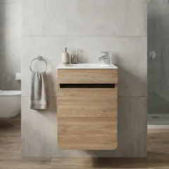 CORONA - Mueble de Baño Vanitorio Aluvia Elevado Miel 40x56x35cm