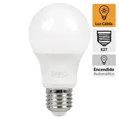DAIRU - Foco LED con Sensor Día 8.2W E27 Luz Cálida