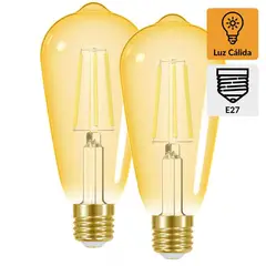 DAIRU - Pack 2 Focos LED ST64 E27
