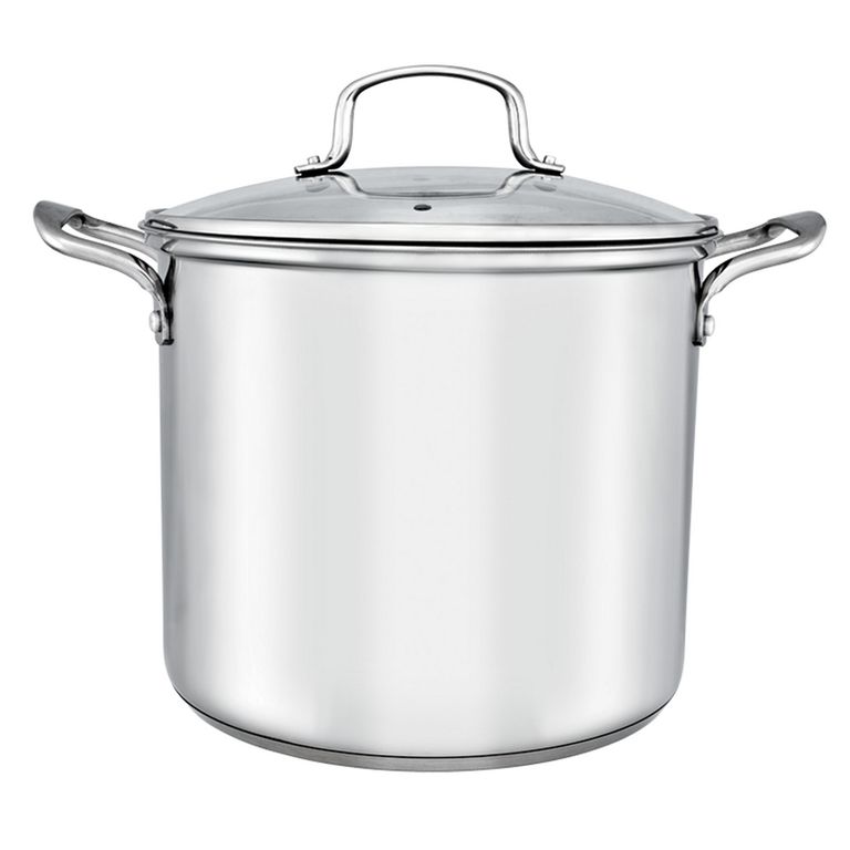 Olla Inoxidable Tapa de Vidrio 28cm