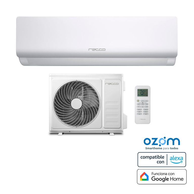 Aire Acondicionado Split Recco 12000 BTU On/Off Smart Wi-Fi