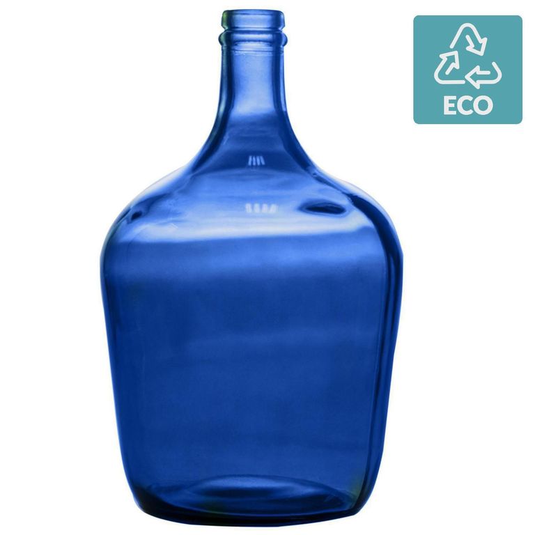 Garrafa 4L Vidrio Azul 18x30x18cm
