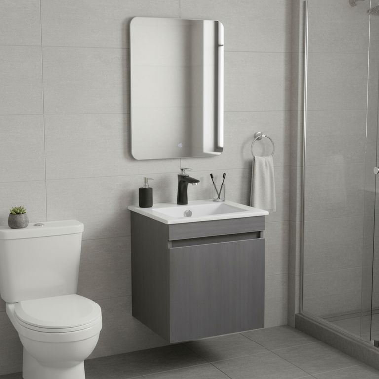 Mueble de Baño Lavamanos Bonsai Gris 43x43x47cm
