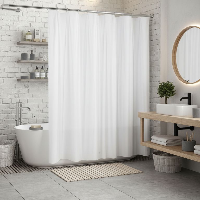 Forro de Cortina de Baño Blanca 190x195cm