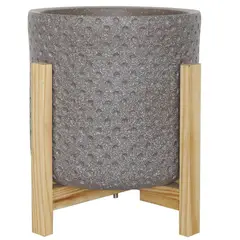 JUST HOME COLLECTION - Maceta con Base Taupe 29x30cm