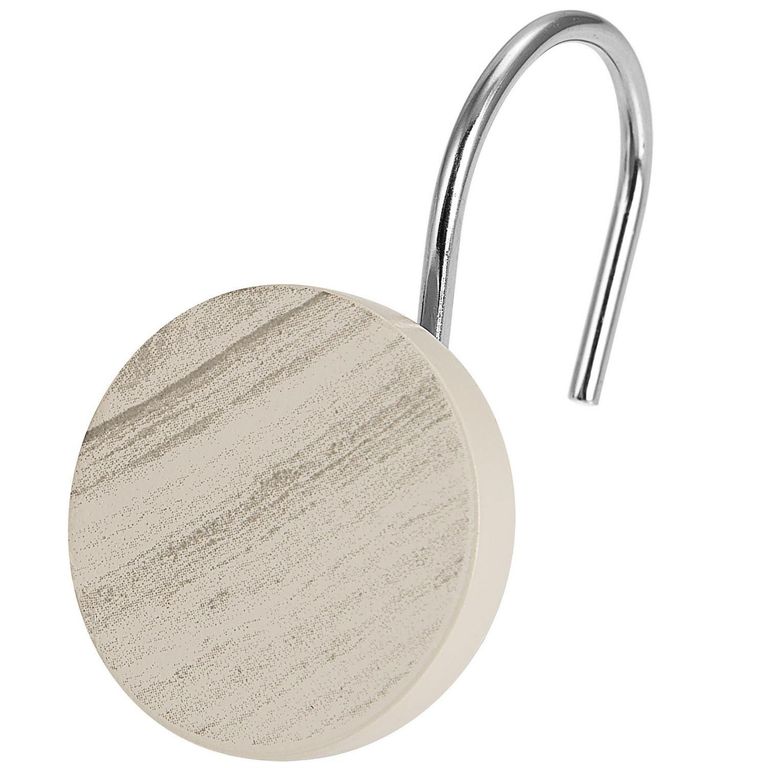 Set de 12 Ganchos Granito Natural para Cortinas de Baño